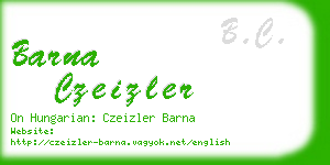 barna czeizler business card